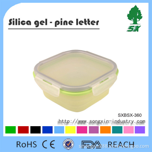 Silicone Food Container, Silicone Collapsible Lunch Box,Bento Box Microwave and Dishwasher Safe